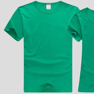 绿色圆领短袖T恤