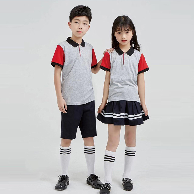 拼色中小学生夏季校服