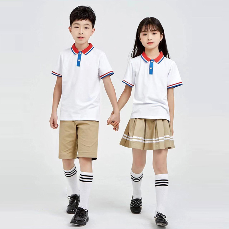 拼色中小学生夏季校服